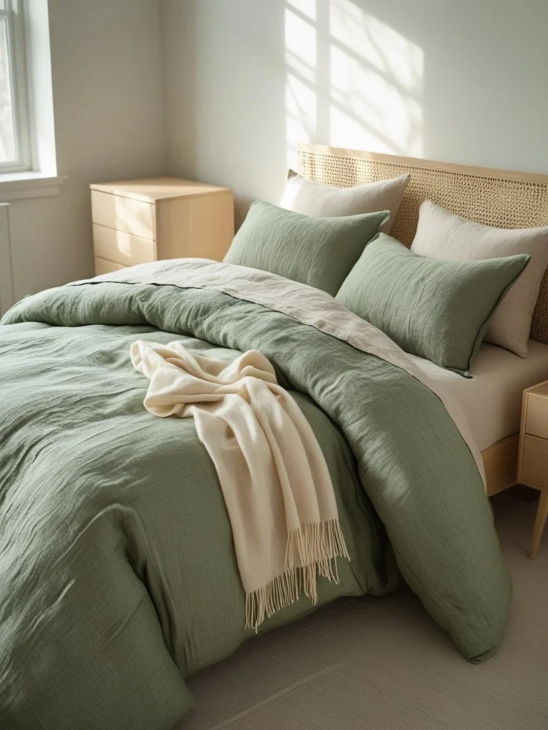 Sage Green Bedding Aesthetic