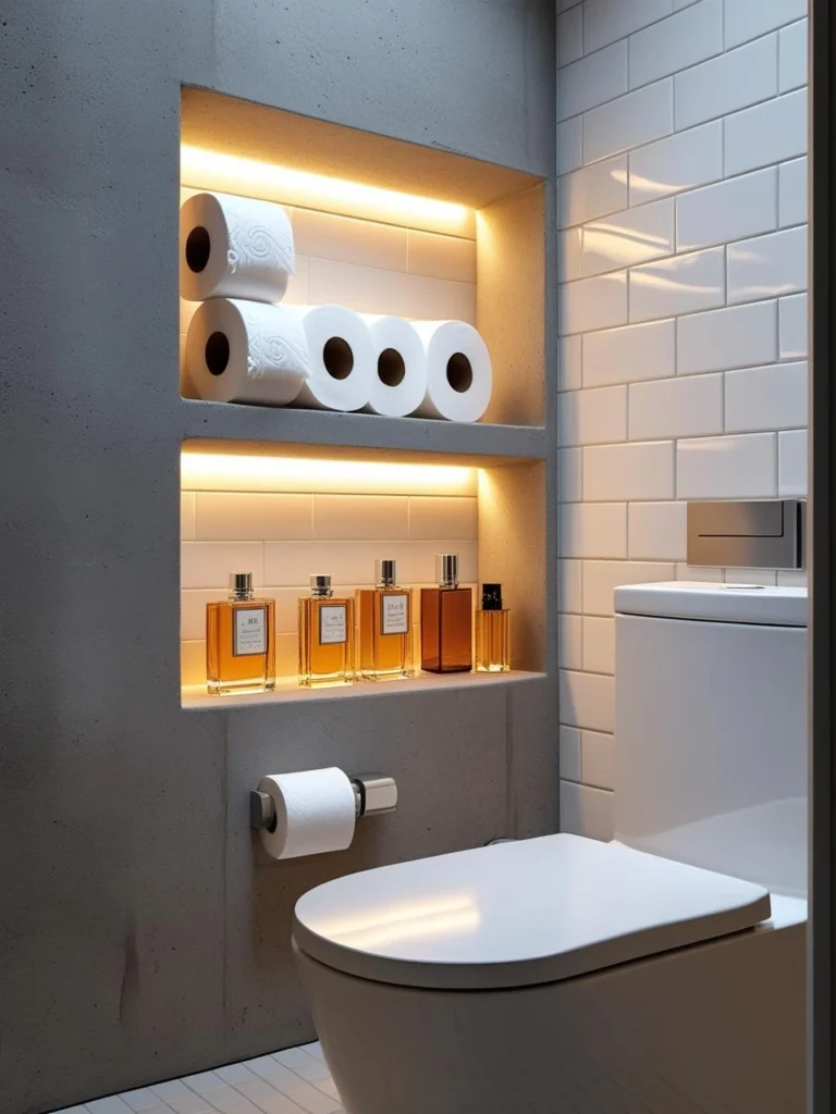 Add a Built-in Niche Behind the Toilet