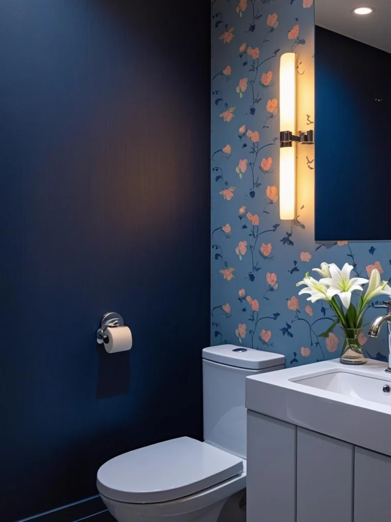 Add a Statement Wall Behind the Toilet