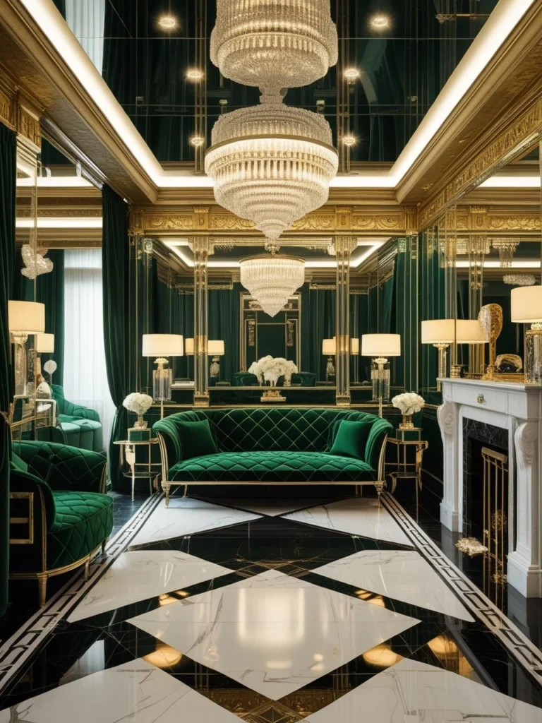 Art-Deco Inspired Sofas with Geometric Lines
