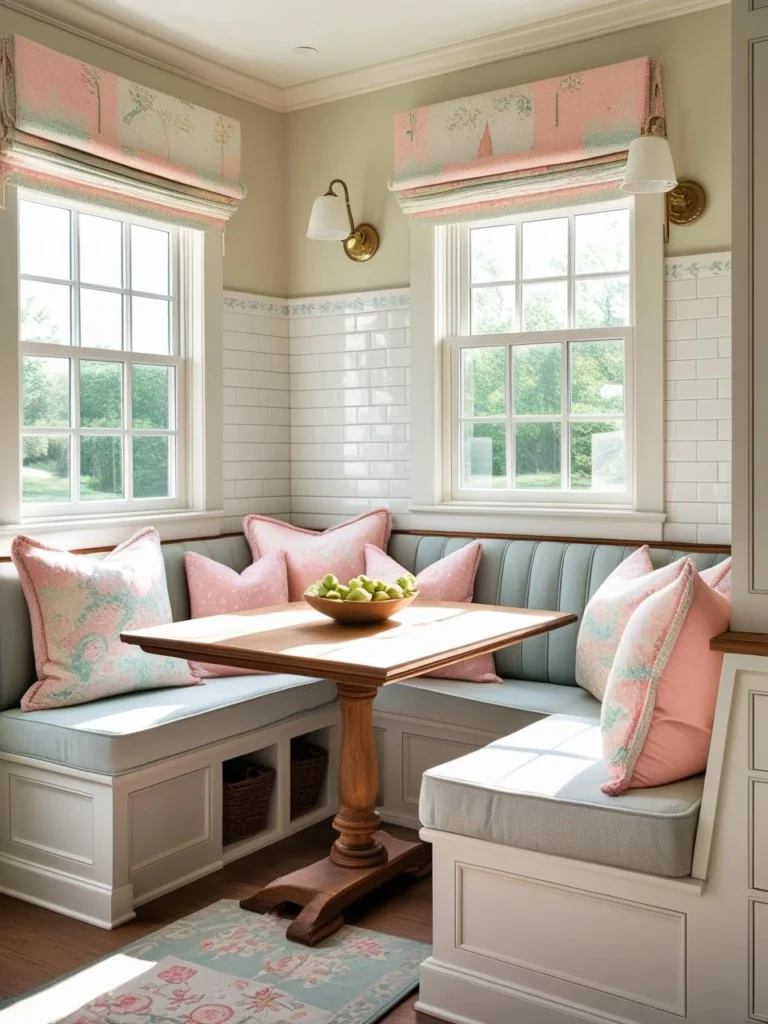 Banquette Seating with Narrow Table