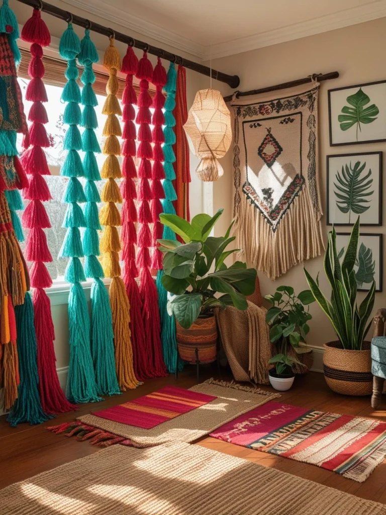 Boho Curtains Living Room Eclectic Vibes