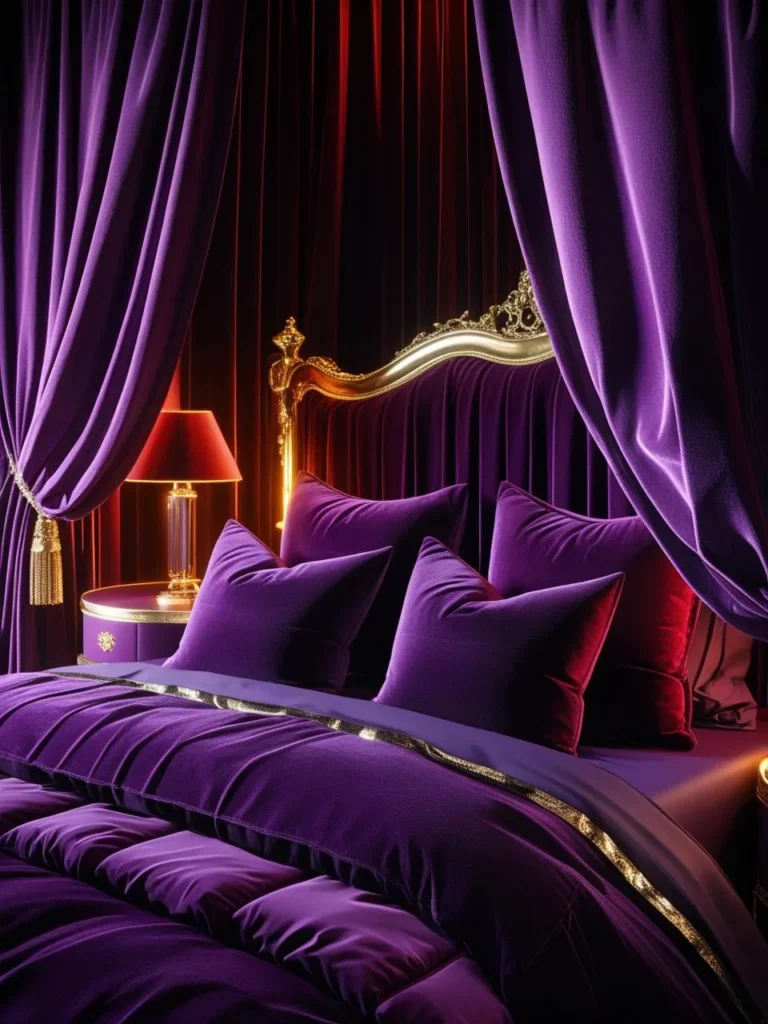 Bold and Beautiful: Purple and Red Bedding Aesthetic