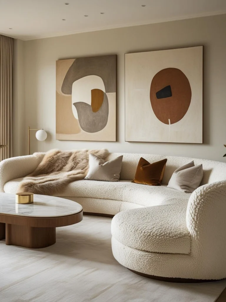 Bouclé Sofa for Textured Sophistication