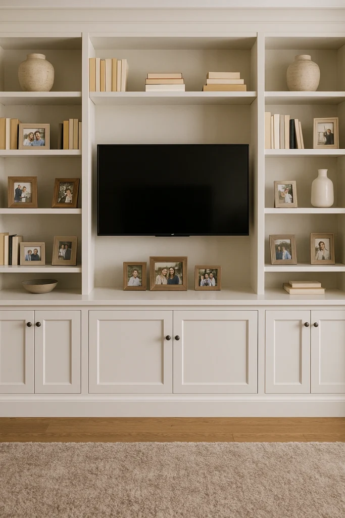 Built-In TV Units with Bookshelves