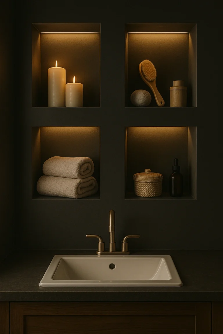 Built-in Niches with Accent Lighting