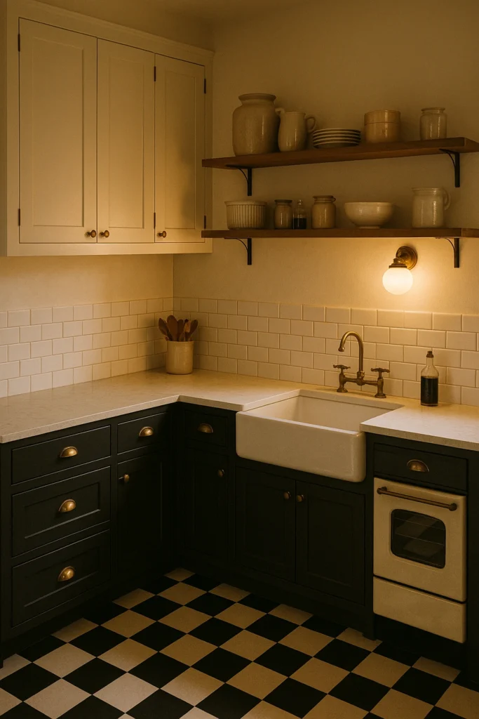 Classic Checkerboard Flooring