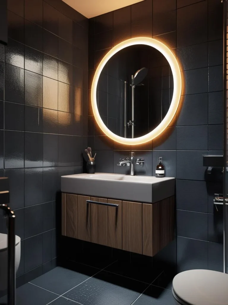 Compact and Stylish: The Moody Small Bathroom