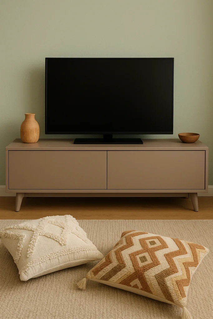 Compact TV Console with Drawers