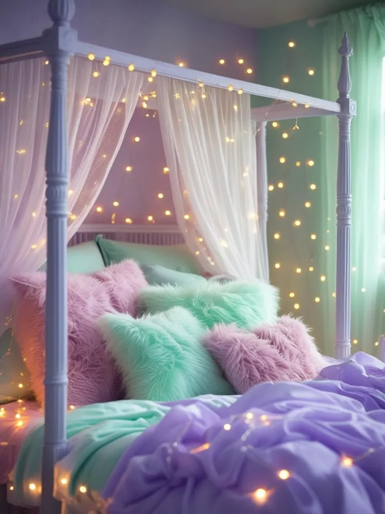 Cozy Bedroom Aesthetic with Fairy Lights