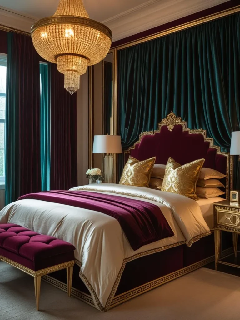 Cozy Glam Bedroom with Luxe Details