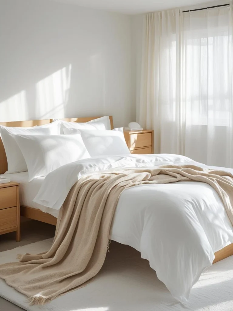 Crisp White Minimalism: The Timeless White Bed Inspo Aesthetic 