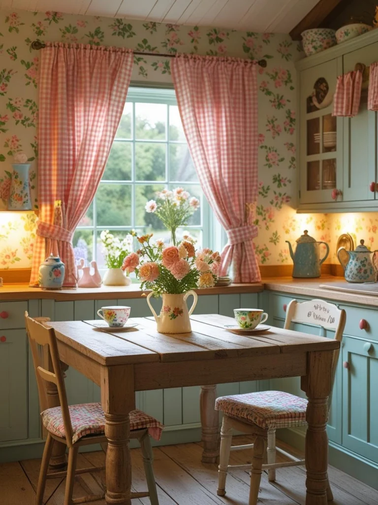 Decorative Touches: Wallpaper and Curtains