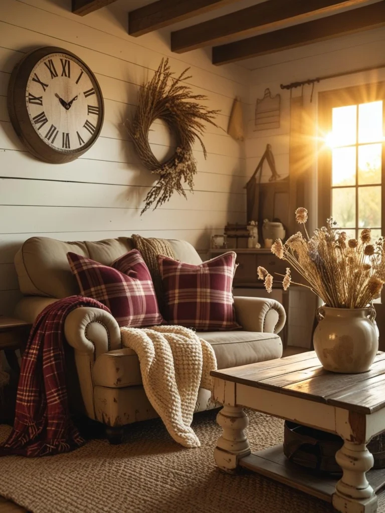 Farmhouse-Style Wall Clocks for Cozy Vibes