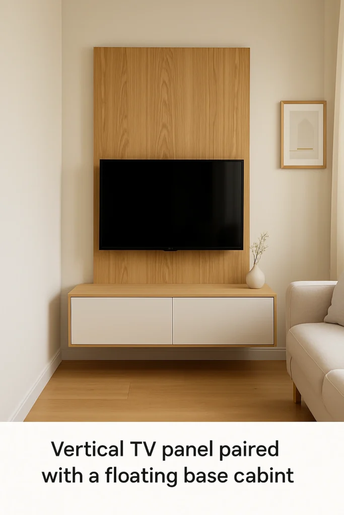 Floating Cabinet + Vertical Panel Combo