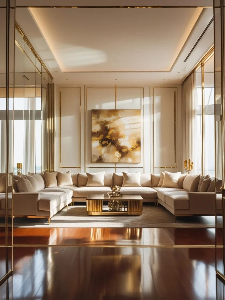 Floor-to-Ceiling Mirrored Panels