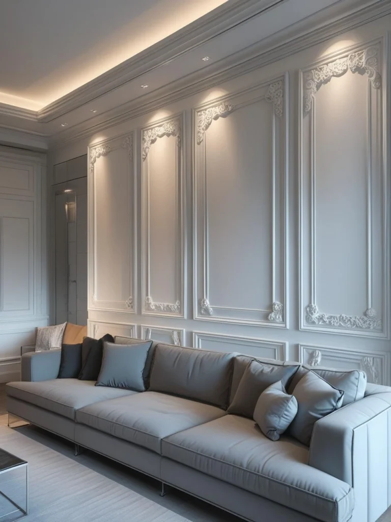 Full Accent Wall with Panel Molding