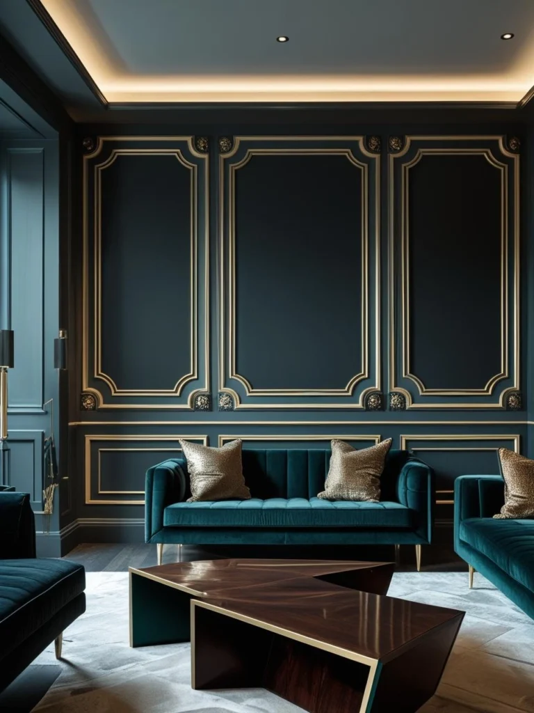 Geometric Molding Designs for a Statement Wall