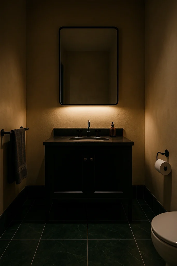 Go Dark with Forest Green Floor Tiles