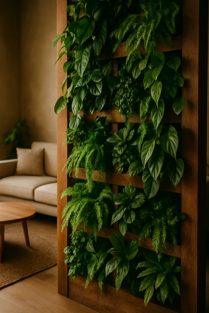 Green Wall Partition for a Natural Touch