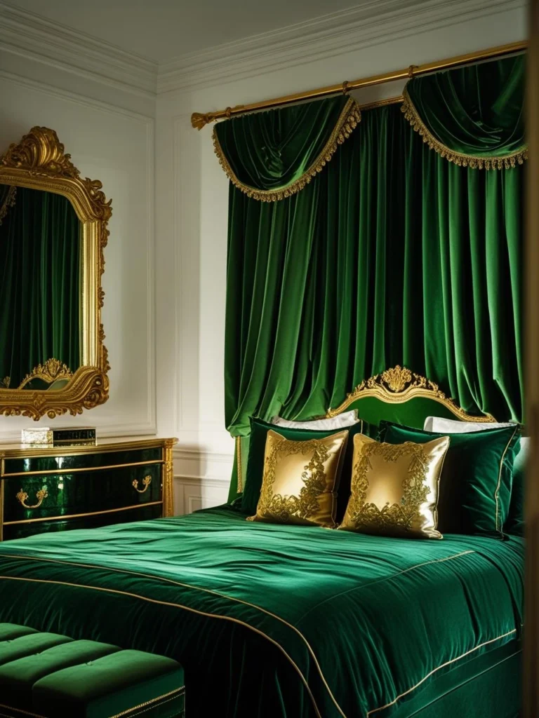Green and Gold Luxe Aesthetic