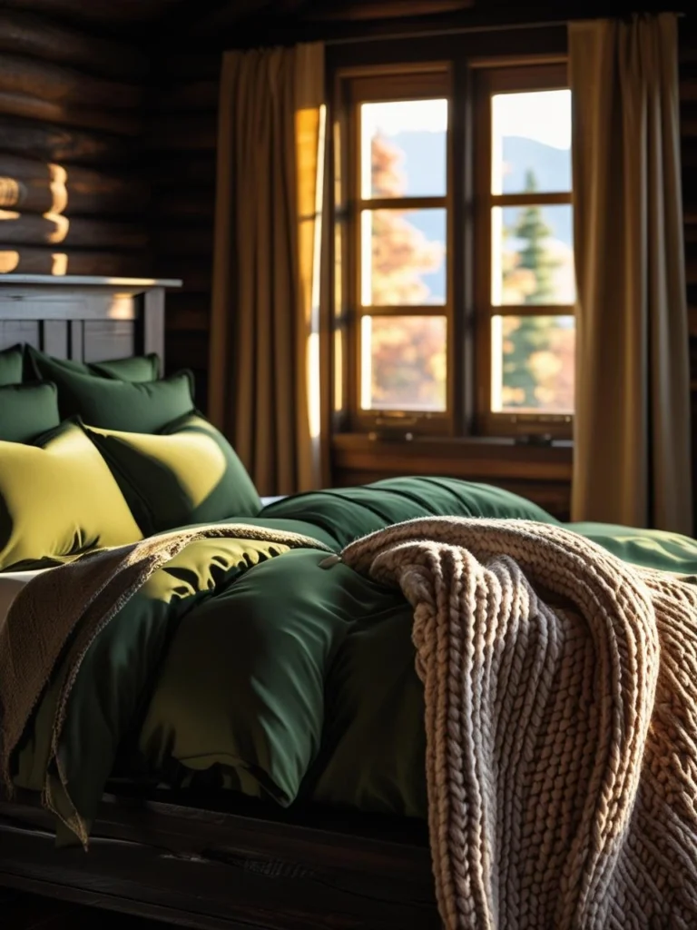 Layered Textures in Forest Green
