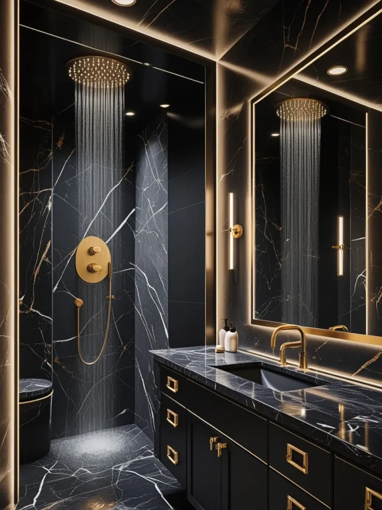 Marble Luxe: The Modern Moody Bathroom