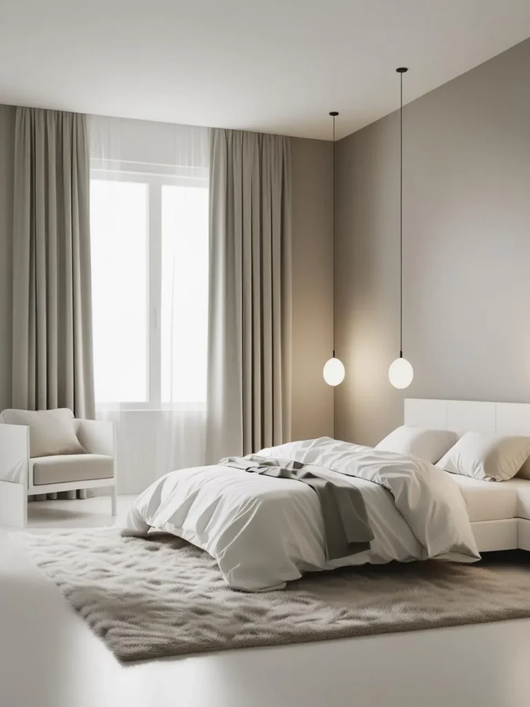 Modern Cozy Bedroom in Neutral Tones