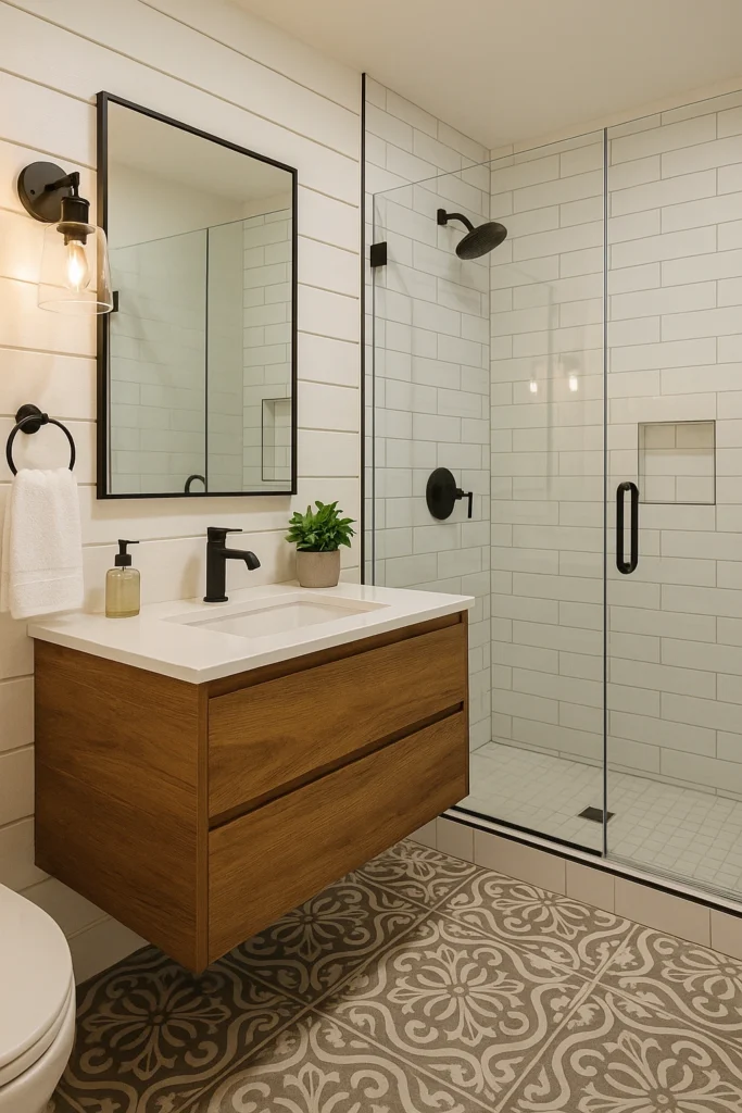 Incorporate a Modern Twist: Modern Farmhouse Bathroom Ideas