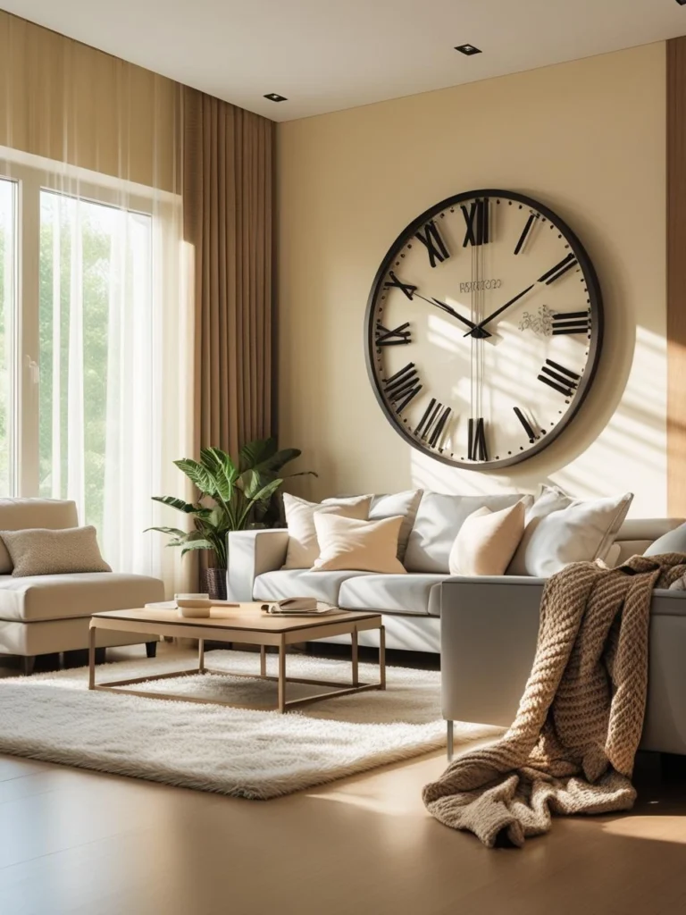 Oversized Wall Clocks as Statement Pieces