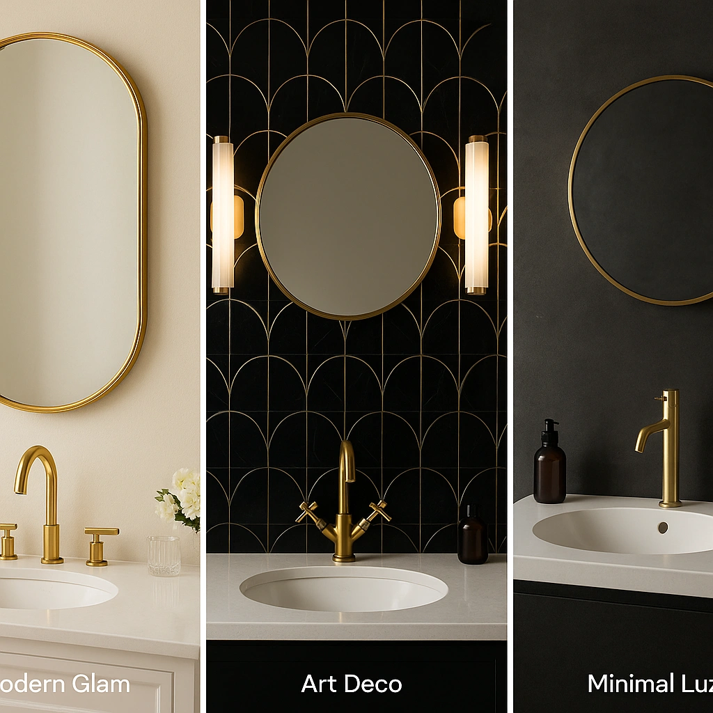 Real-Life Black and Gold Bathroom Inspiration