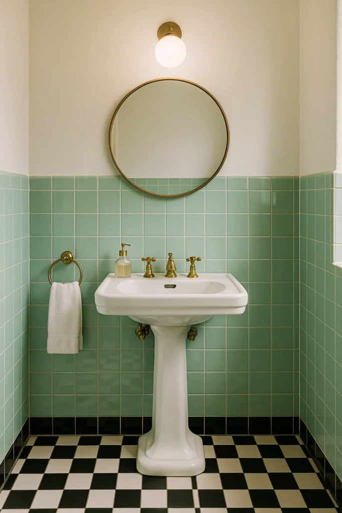 Retro Cool with Mint Green Wall Tiles
