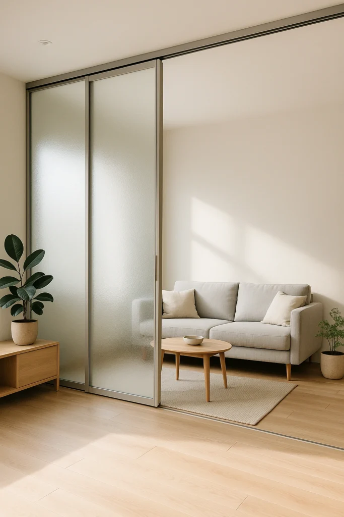 Sliding Glass Panels for Subtle Separation