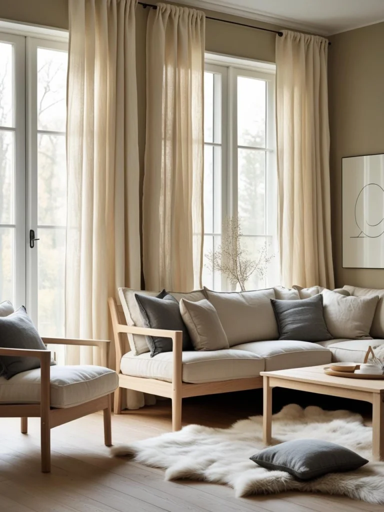 Soft & Airy Linen Curtains Living Room Style