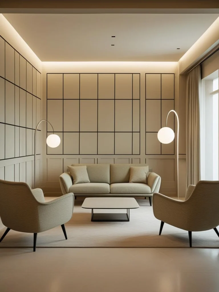 Square Grid Molding for Modern Elegance