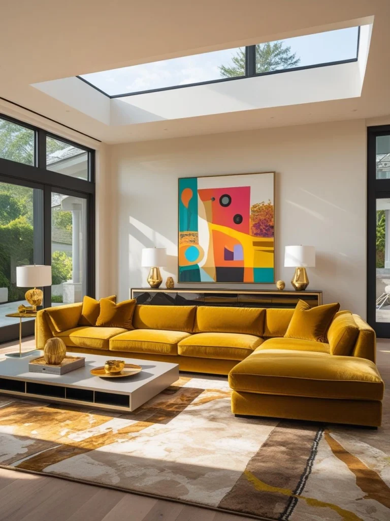Statement Sectional in a Bold Color