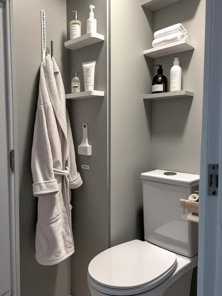 Stick-on Hooks and Racks for Easy Storage