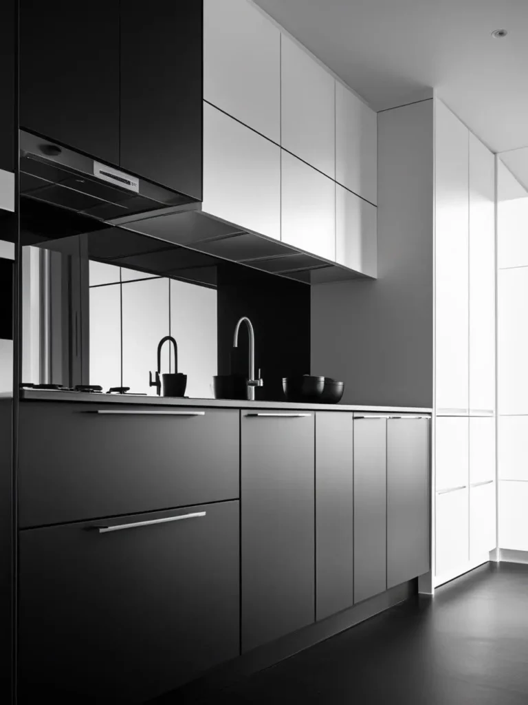 Striking-Black-and-White-Kitchen-Cabinets