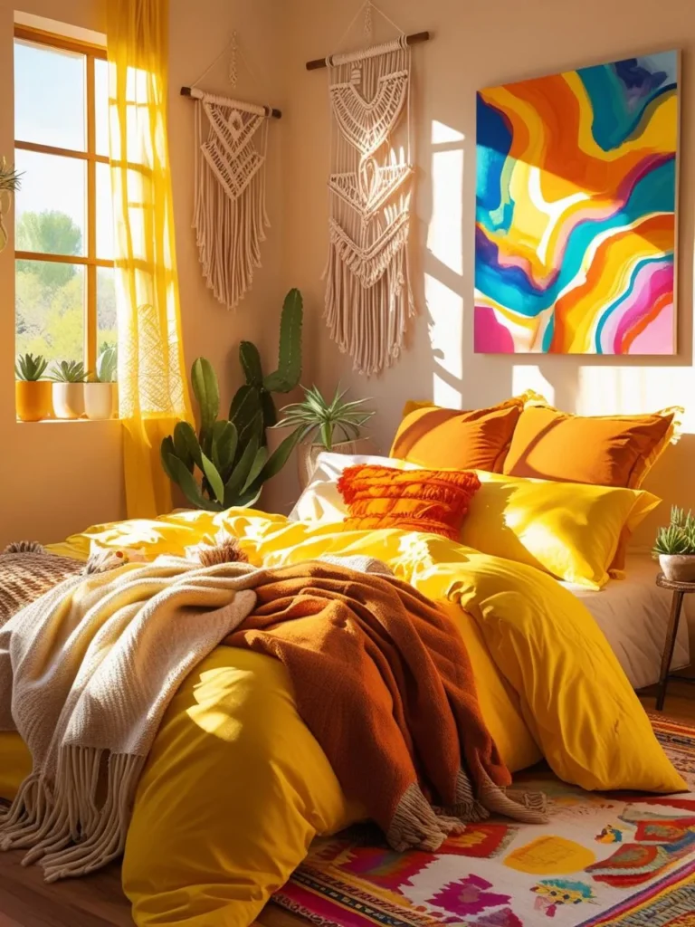 Sunshine and Cheer: Yellow and Orange Bedding Aesthetic