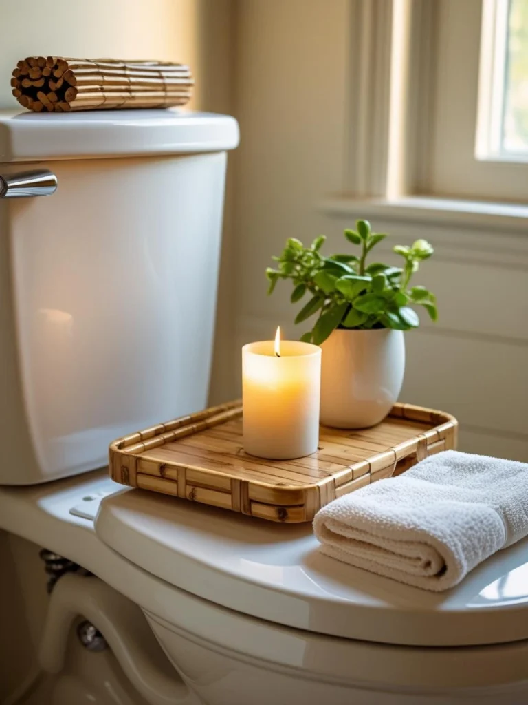 Use a Tray on the Toilet Tank