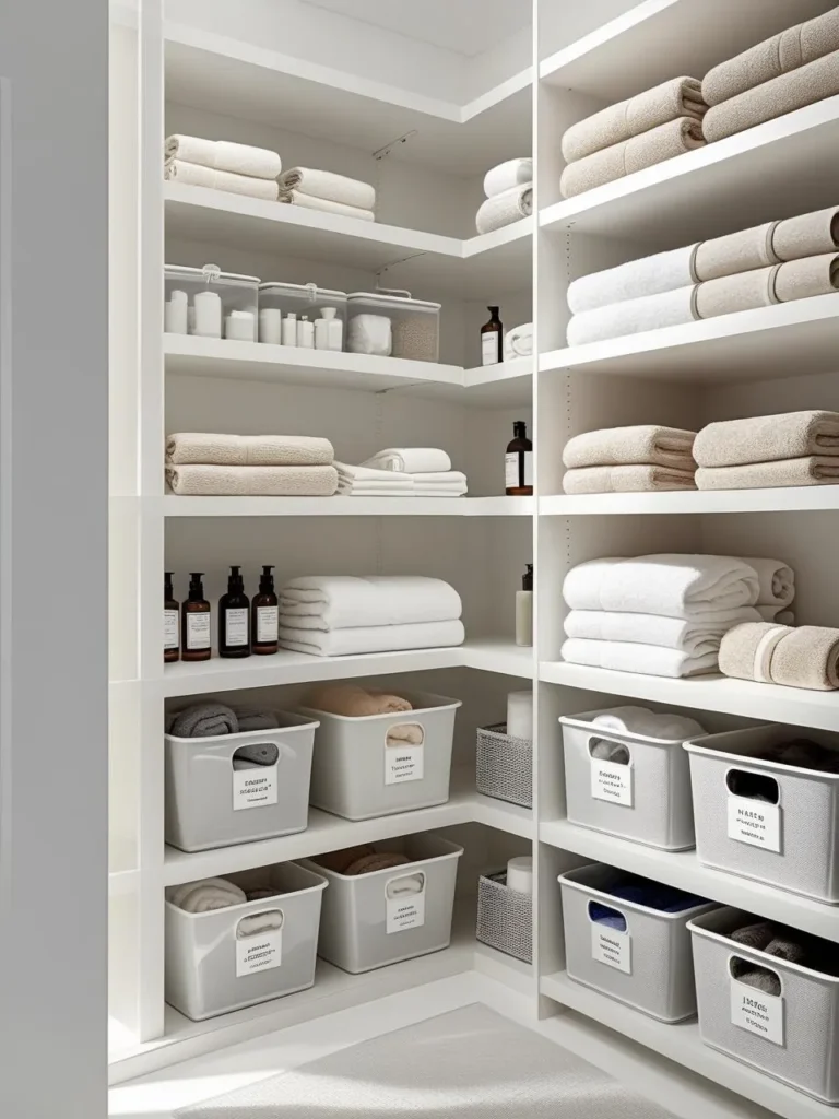 Utilize Vertical Space in Bathroom Closets