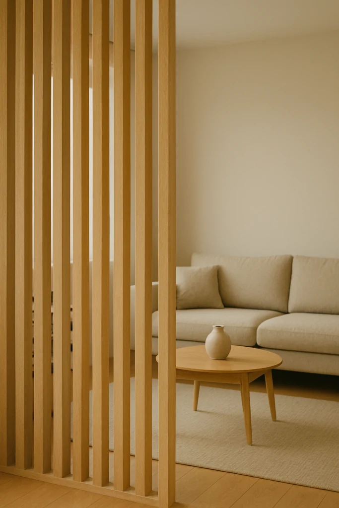 Vertical Wooden Slats: Minimal and Elegant