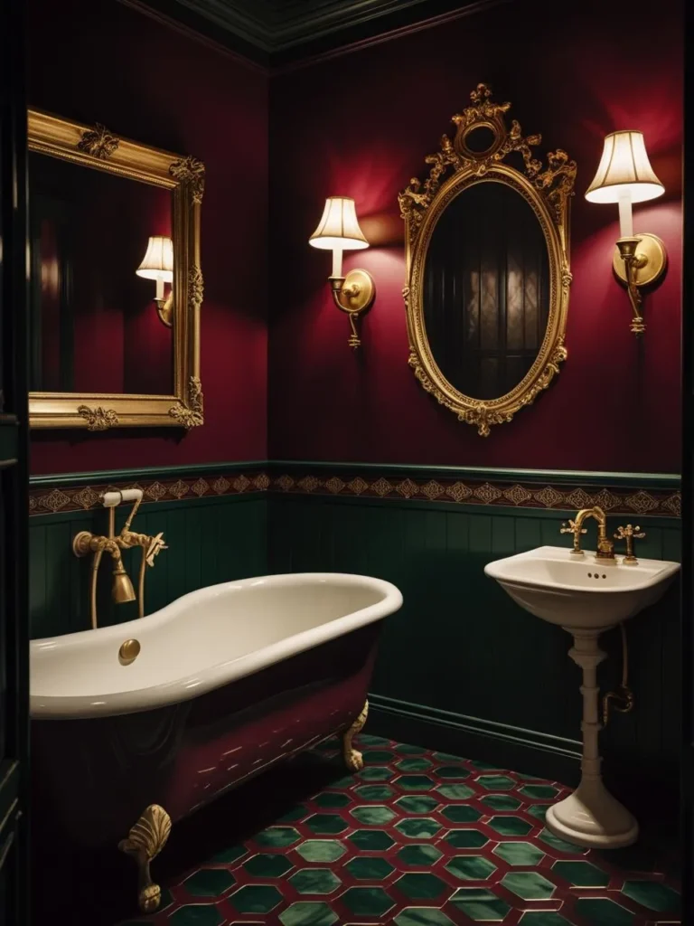 Vintage Glam: The Moody Vintage Bathroom