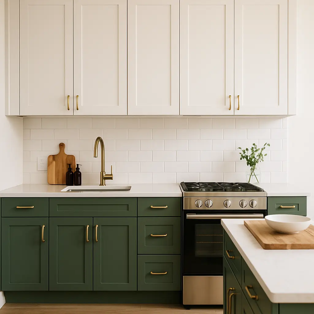 White and Green Kitchen Cabinets: The Perfect Color Combo
