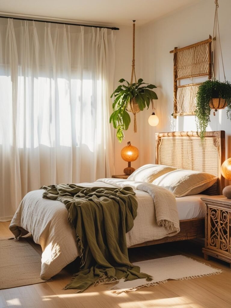 Beige Headboard Bedroom Color Schemes for Warmth and Softness