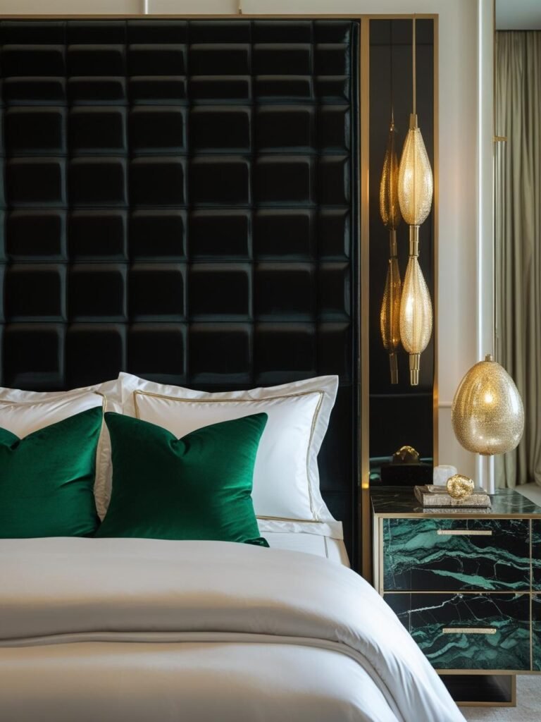 Black Headboard Bedroom Color Schemes for a Bold LA Statement