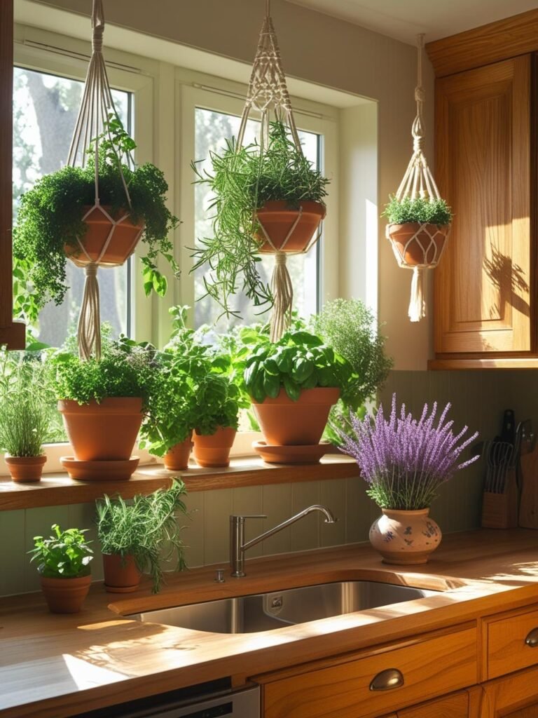 Bring Nature Indoors Plants, Herbs, and Warm Wood Tones