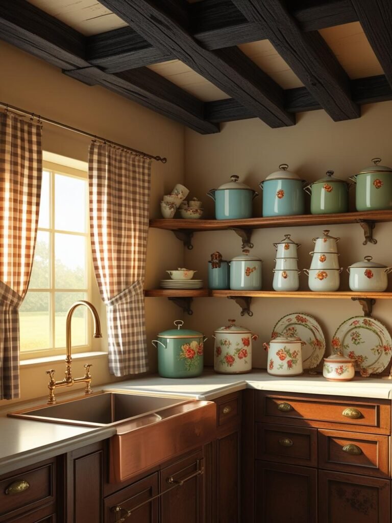 Cozy Kitchen Cottage Vibes Vintage Meets Functional