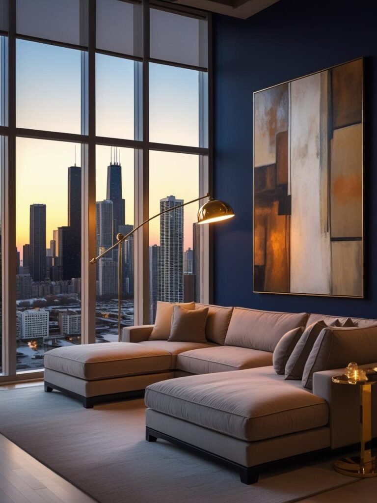 Deep Blues for a Modern, City-Chic Feel