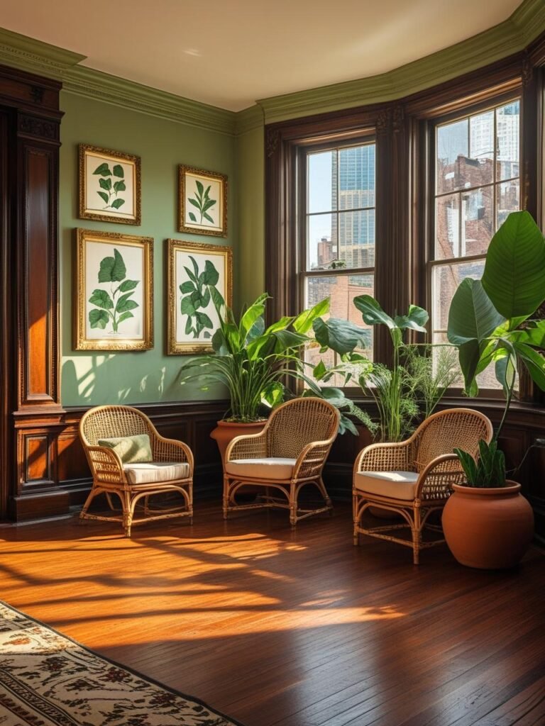 Earthy Greens for Historic Charm